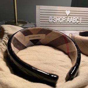 🛑SOLD🛑Black patent leather Burberry headband